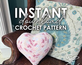 Handgemachte häkeln Sweetheart Decor Valentine Kissen, Herz-Muster