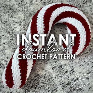 Crochet Candy Cane Pillow Pattern, Twisted Stripes