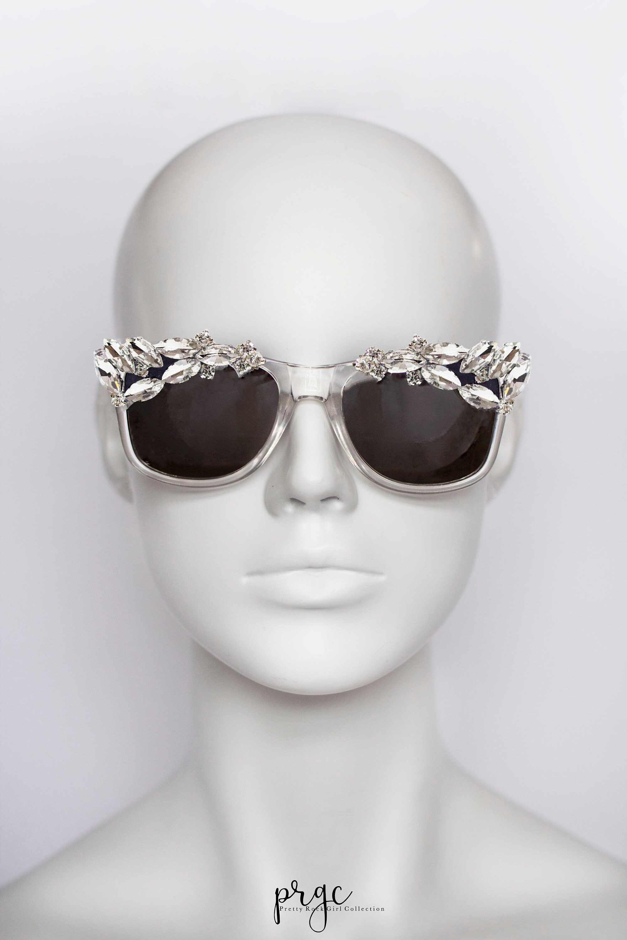 Crystal Embellished Wayfarer Sunglasses: Jeweled Stunner  display picture 1
