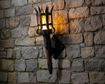 Medieval Torch, Handheld, Table, or Wall Sconce: Battery LED Realistic Candle Light with Remote