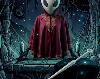 Silksong Cosplay Mask & Hornet Needle Kit | Hollow Knight Costume Prop Replica Bundle Set