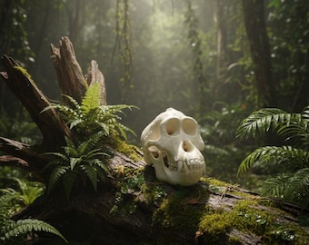 Life-Sized Male Orangutan Skull Replica - Anatomical & Display Model