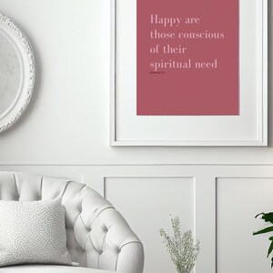 2026 Year Text Printable Poster With Scripture Matthew 5:3 JW Wall Art ...