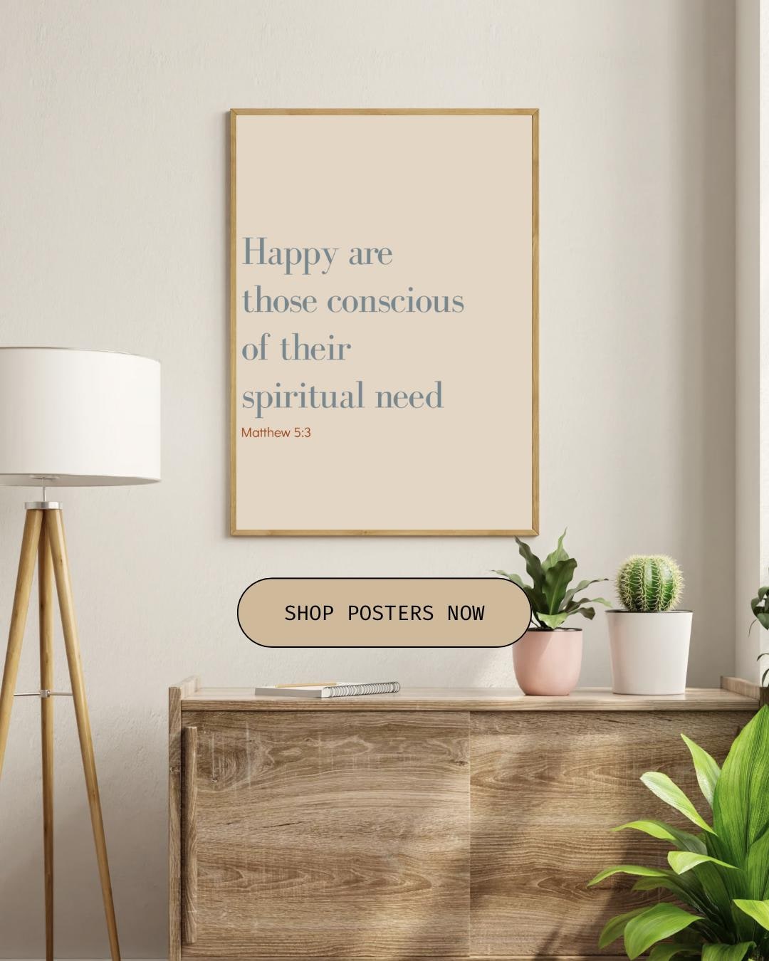 2026 Year Text Printable Poster With Scripture Matthew 5:3 JW Wall Art ...