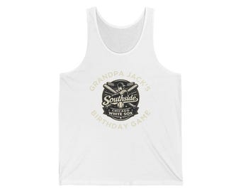 Camiseta sin mangas con el logo vintage de los Southside White Sox / Juego de béisbol de cumpleaños para el abuelo