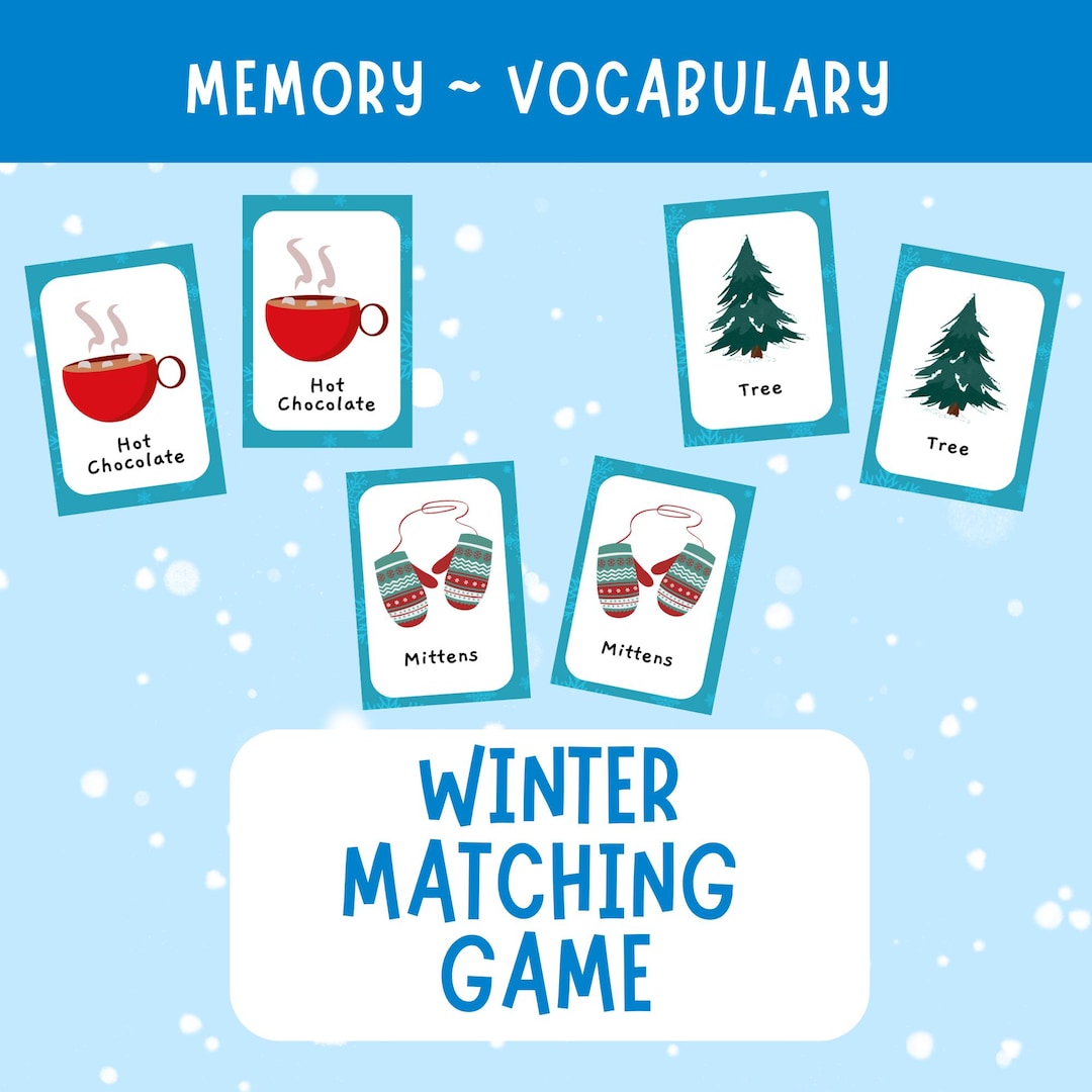 Winter Matching Game | Memory Game Printable | Preschool Winter ...