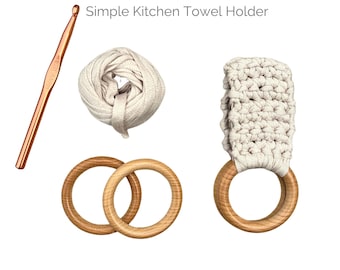 SUPPLY KIT for Simple Kitchen Towel Holder Crochet Pattern