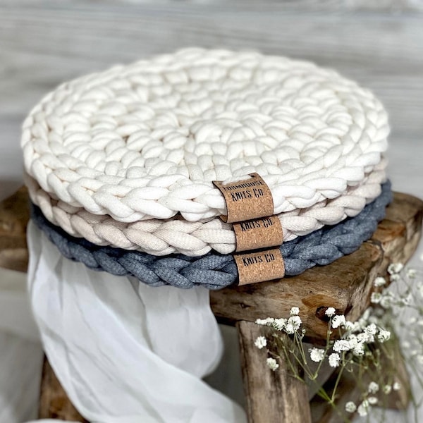 Handmade Crochet Kitchen Trivet: Modern Farmhouse Hot Pad