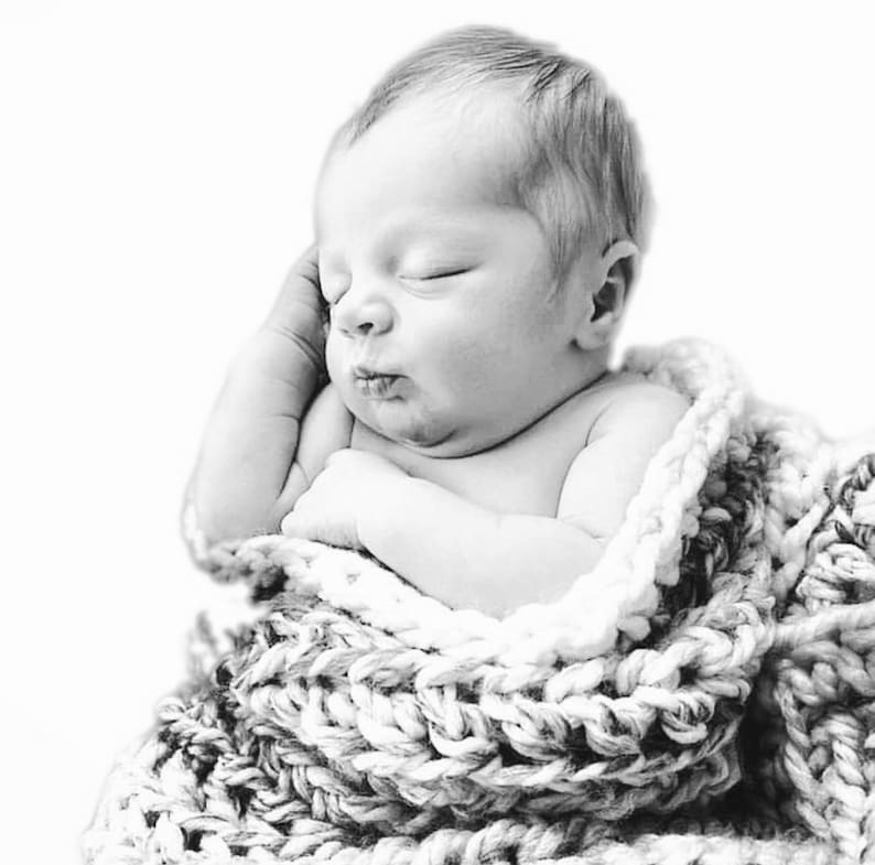 LITTLE SNUGGLE BLANKET Small Chunky Baby Blanket Etsy