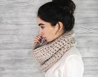 CROCHET PATTERN x The Essential Cowl x Easy Scarf Crochet Pattern Chunky Yarn Crochet Pattern Quick Easy Crochet Pattern Pdf