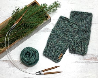 FINGERLESS GLOVES | Hand Knit | Hand Dyed Merino Yarn