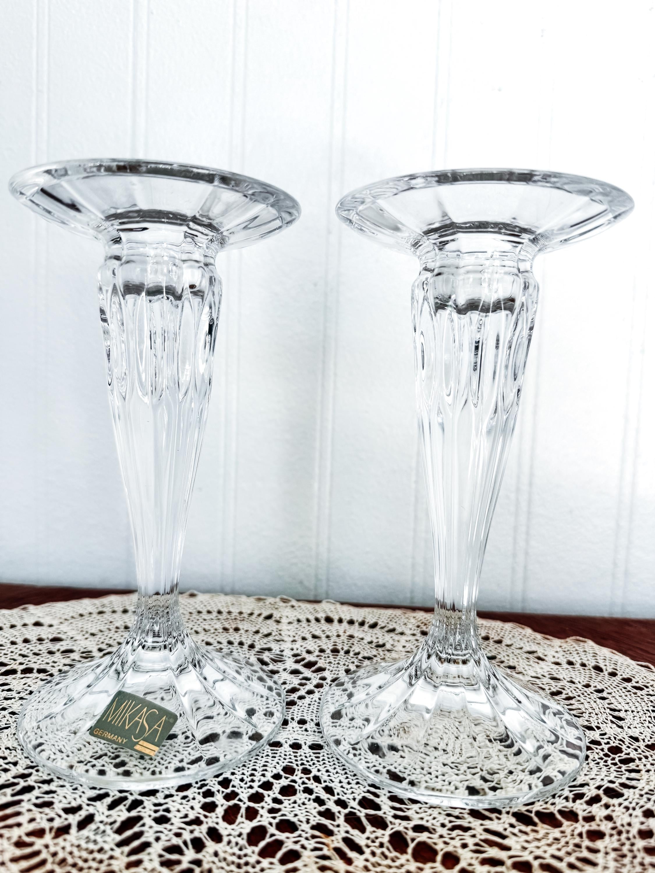 Mikasa Crystal Candlesticks - Etsy