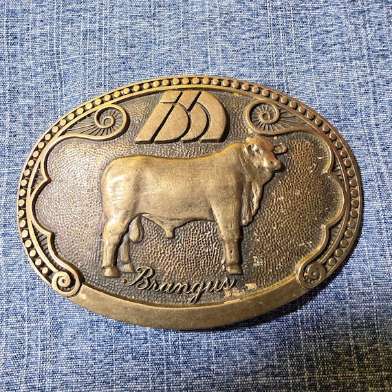 Tony Lama Brangus Bull Belt Buckle Cattle Breed Series First Edition Solid Brass