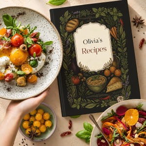 Custom Recipe Book, 300 page, Gift for her/him/Mom/Grandma, Recipe Journal image 8