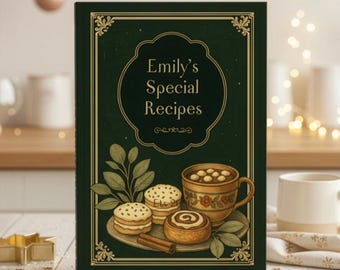 Custom Recipe notebook, Personalized Family Cookbook, hardcover book, handwritten recipes