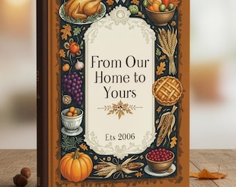 Personalized Recipe Book, Custom Family Cookbook, Hardcover or Softcover