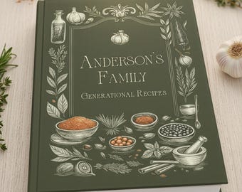 Hardcover/Softcover Book. Personalized gift. Custom Recipe Book. Cookbook