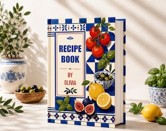 Custom Recipe Book, Personalized Cookbook, Bridal Shower, Wedding, & Housewarming Gift for Foodies and Moms, Kitchen Decor