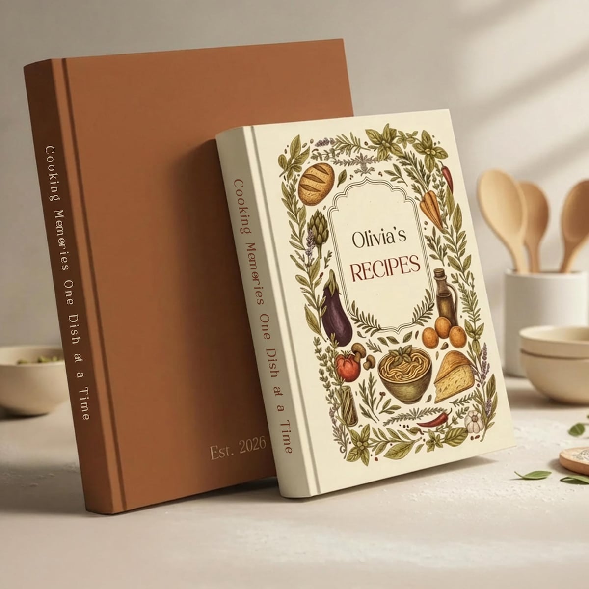 Custom Recipe Book - Color: Cream, Cover: Hard