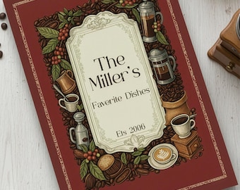 Custom Recipe Book, Personalized Family Cookbook, Christmas Gift, Custom Journal