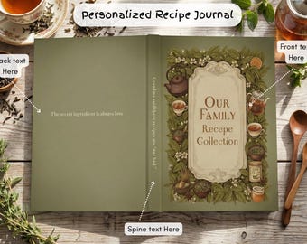 Hardcover Book. Personalized gift. Custom Recipe Book. Cookbook