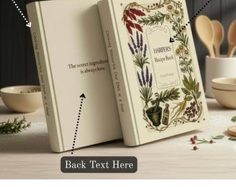 Custom Recipe Book, 300 page, Gift for her/him/Mom/Grandma, Recipe Journal