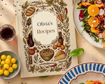 Custom Recipe Book, 300 page, Gift for her/him/Mom/Grandma, Recipe Journal
