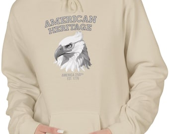 Vintage Bald Eagle Hoodie, American Heritage 250th Anniversary