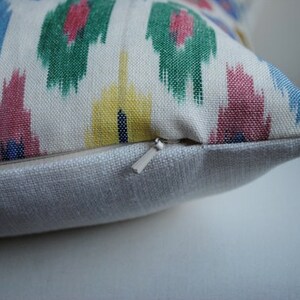Ready to Ship-Beautiful Decorative Pillow Cover-Sunara IKAT-Confetti-12x18-LINEN-Throw Pillow-Accent Pillow image 4