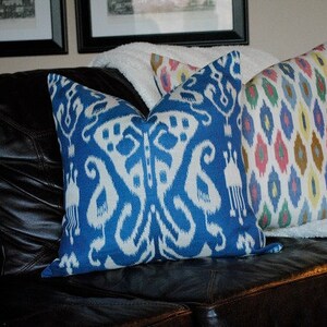 Ready to Ship-Beautiful Decorative Pillow Cover-Sunara IKAT-Confetti-12x18-LINEN-Throw Pillow-Accent Pillow image 3