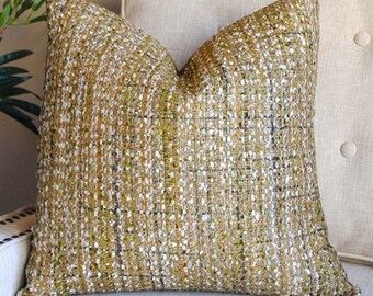 Designer Pillow-Ready to Ship- Babe's Tweed-18x18- Decorative Pillow Cover- Woods-Schumacher Pillow