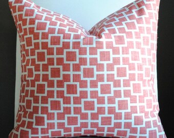 Designer Pillow Cover- BOTH SIDES -20x20-Cats Cradle-Accent Pillow-Throw Pillow-Decorative Pillow-Papaya