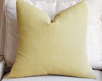 Beautiful Decorative Pillow Cover-18x18-Hampton Court Diamond-Chartreuse