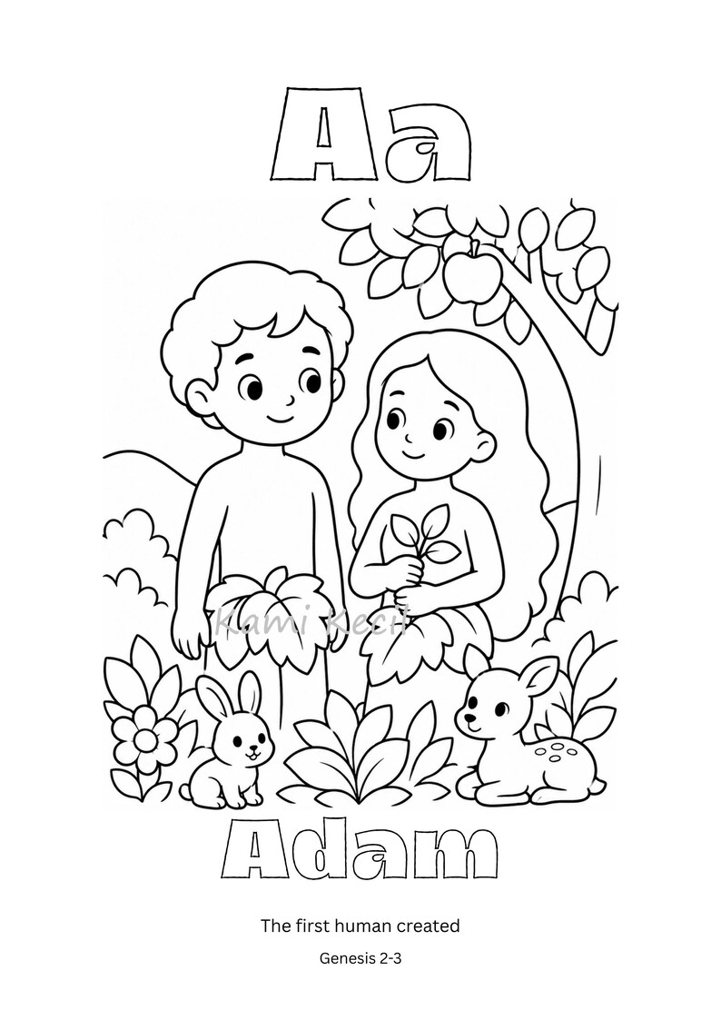 26 Bible Characters Coloring Pages | Christian Preschool Activity PDF ...