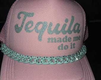 Sombrero de tequila rosa y verde menta