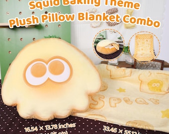 Splatoon Squid Plüsch Kissen Decke Backen Thema Fanart Plushie Geschenk ShortPlush PPcotton PillowBlanket Combo Game Merchandise Kawaii Home