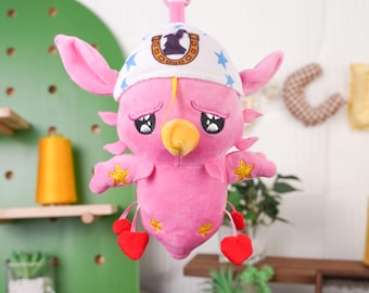 Pink Star Anime Plush Keychain Soft Cartoon Collectible Gift Accessory For Anime Lovers Fans