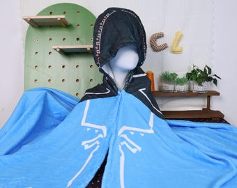 Mit Kapuze Umhang Decke Flanell Klimaanlage Überwurf Tragbarer Umhang Schal Weich Warm Gaming Thema Zuhause Decke One Size Gemütliches Geschenk
