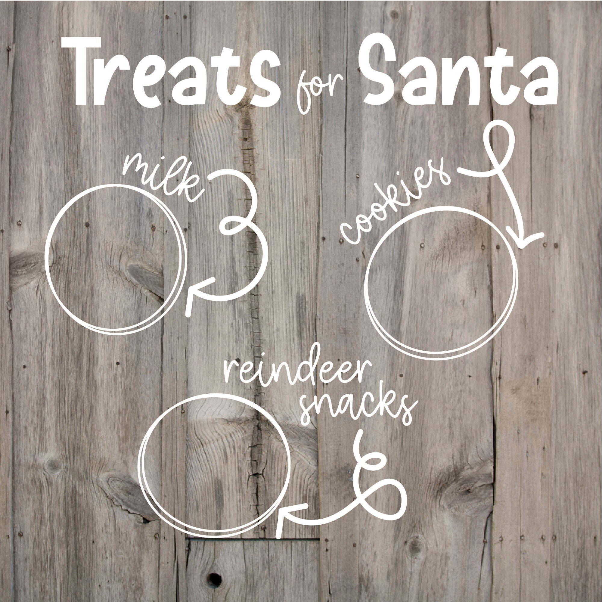 Treats for Santa SVG Santa Cookie Plate SVG Cut Files for - Etsy