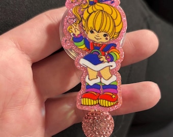 Regnbågsflicka Rosa Glitter Märkesrulle