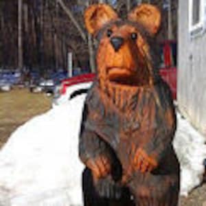 24 in chainsaw carved plain bear