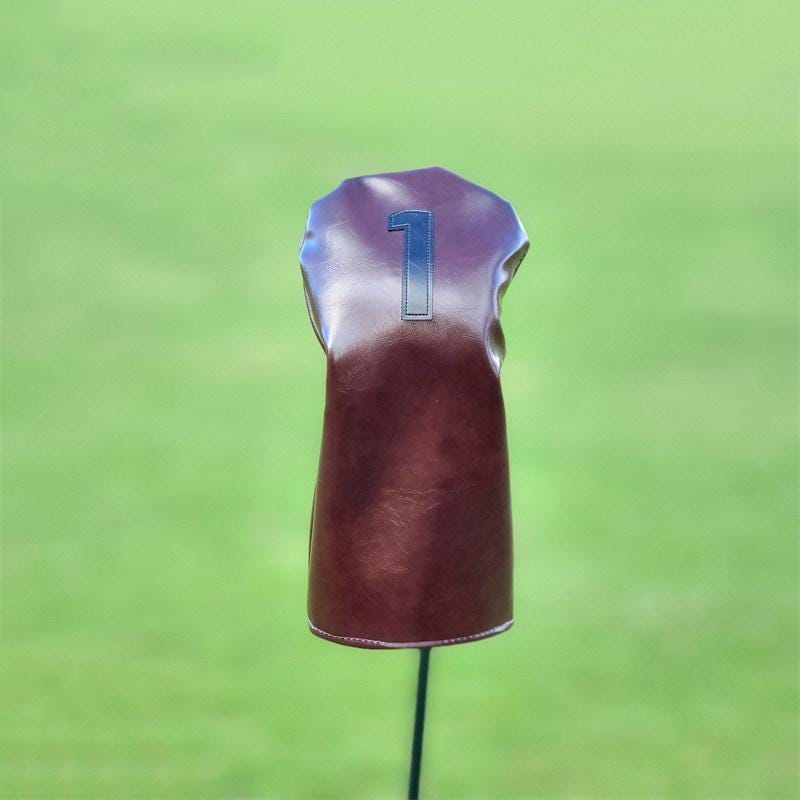 Oil-waxed Leather Golf Club Covers, Universal Club Head Covers, Driver ...