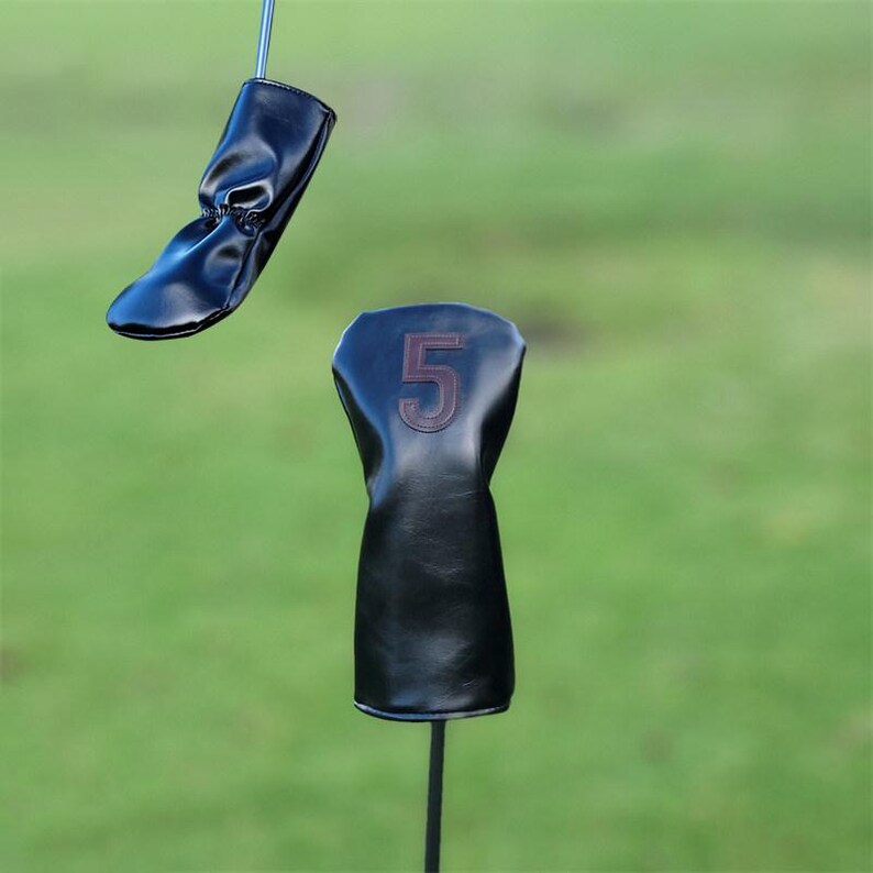 Oil-waxed Leather Golf Club Covers, Universal Club Head Covers, Driver ...