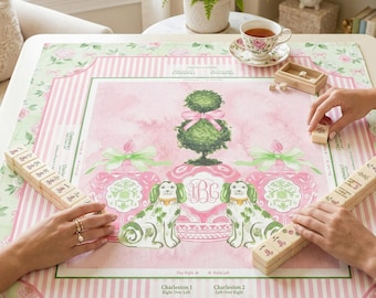 Tapete de Mahjong personalizado, superficie de juego personalizada, antideslizante, reductor de ruido, Mah Jongg