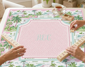 Tapete de Mahjong personalizado, superficie de juego personalizada, antideslizante, reduce el ruido, tapete de Mahjong personalizado con reglas, mantel personalizado grande