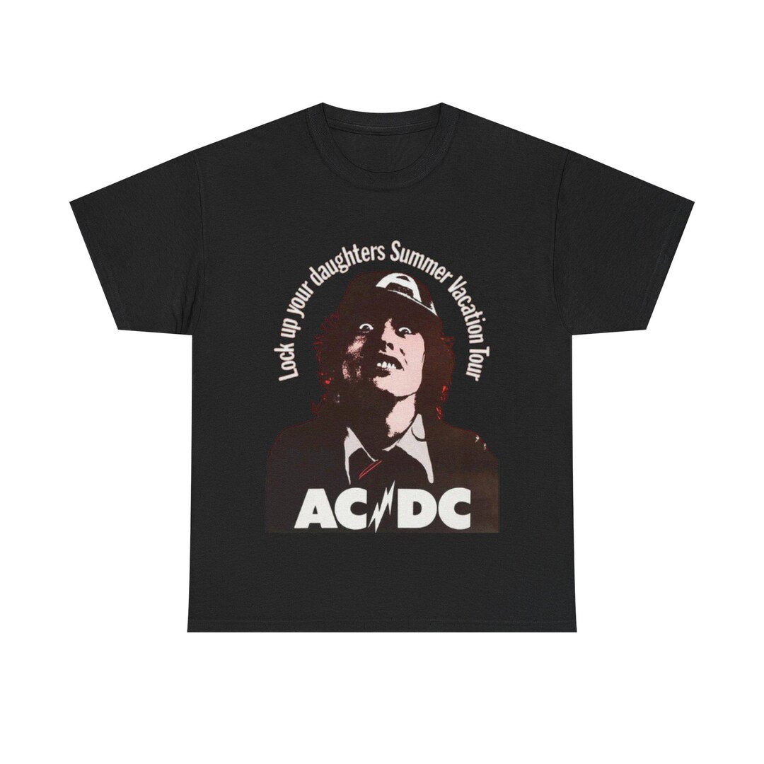AC/DC Angus Young Unisex Adult Graphic Tour Tee | Rock Band Shirt - Etsy