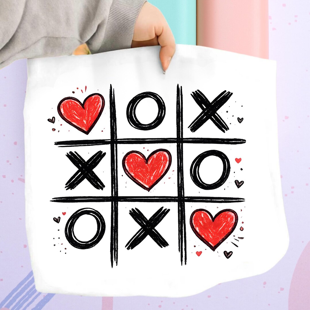 Valentine Tic Tac Toe PNG, XOXO (digital Download - Etsy