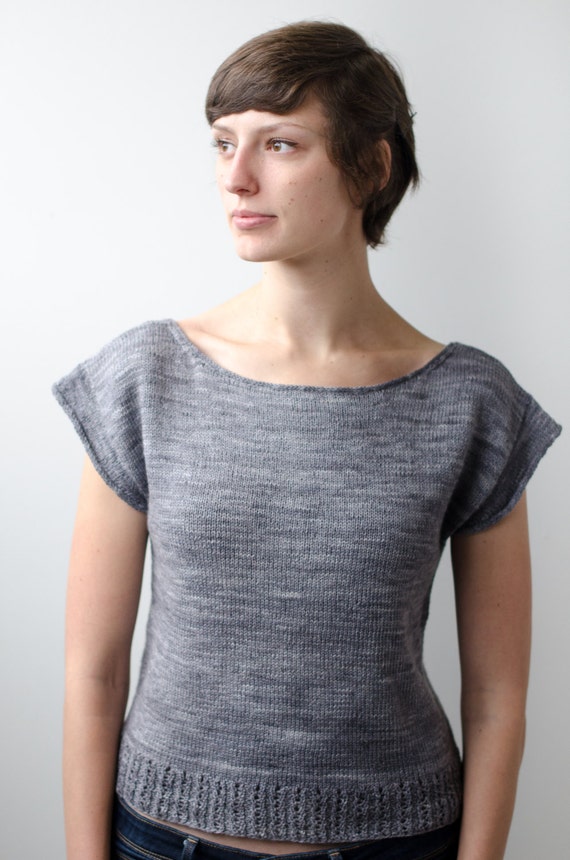 Luxa Tee Sweater Top PDF Knitting Pattern | Etsy