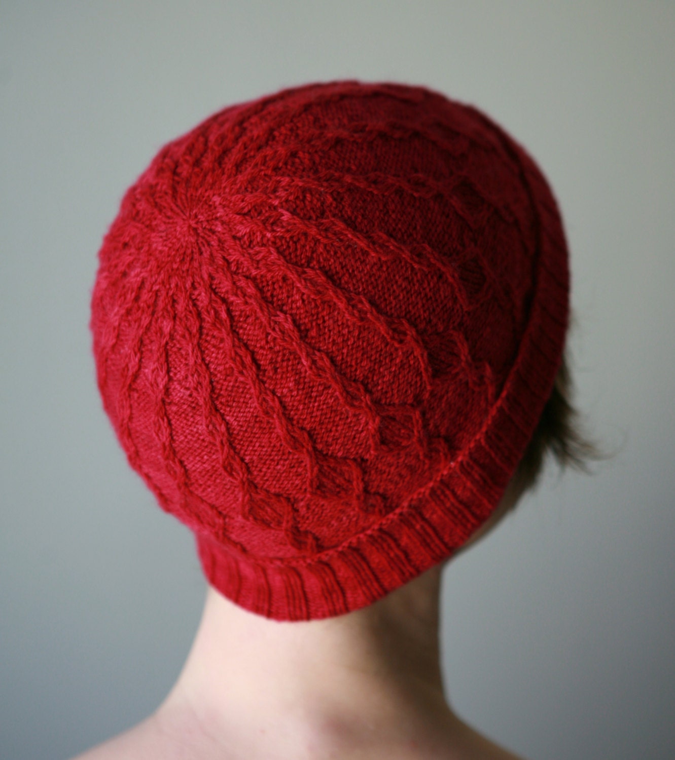 Azurite Twisted Stitch Beanie Hat PDF Knitting Pattern - Etsy