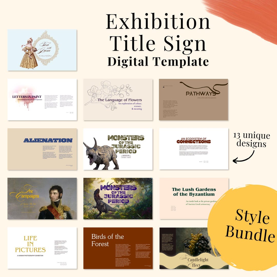 Customisable Exhibition Title Sign (1000 X 600 Mm) Introduction Panel ...